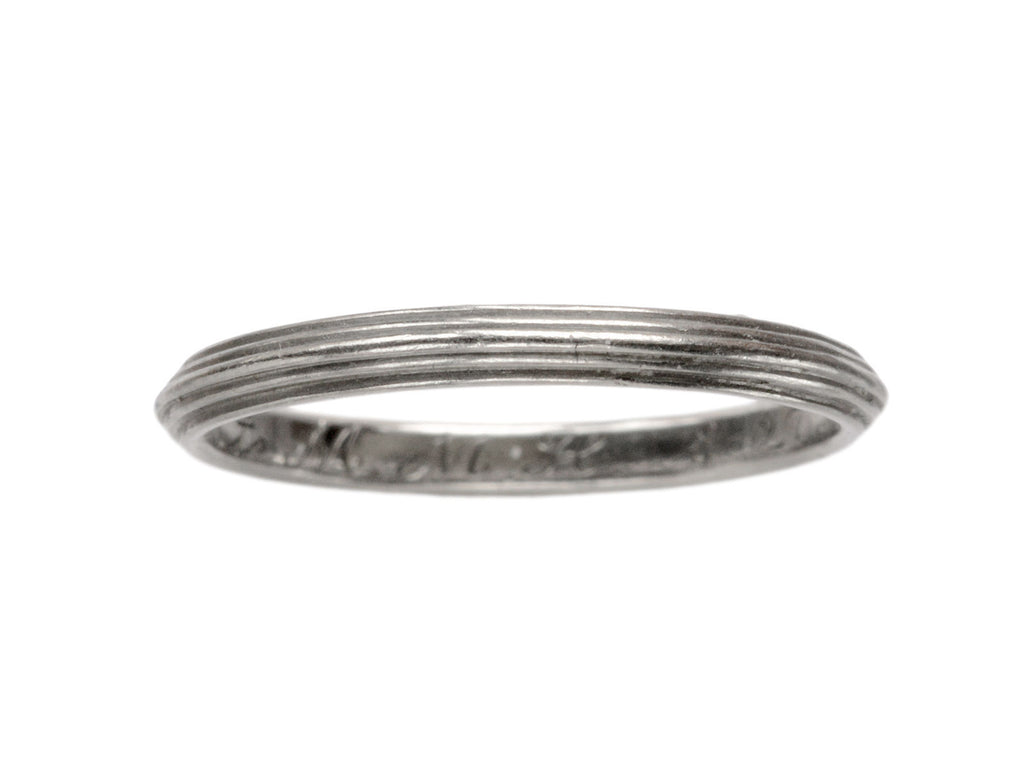 1944 Striped Platinum Band (on white background)