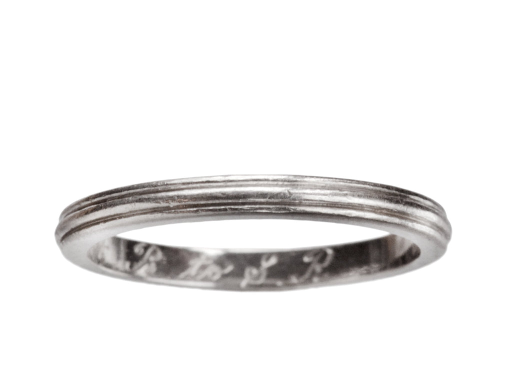 1930-40s Platinum Wedding Band (on white background)