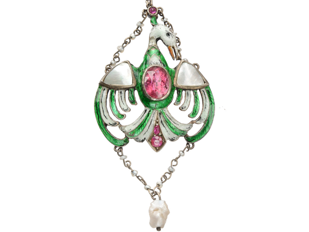 c1890 Austro-Hungarian Pelican Pendant (on white background)