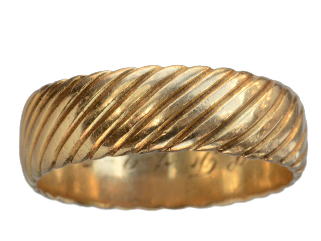 1950s Patterned Gold Band