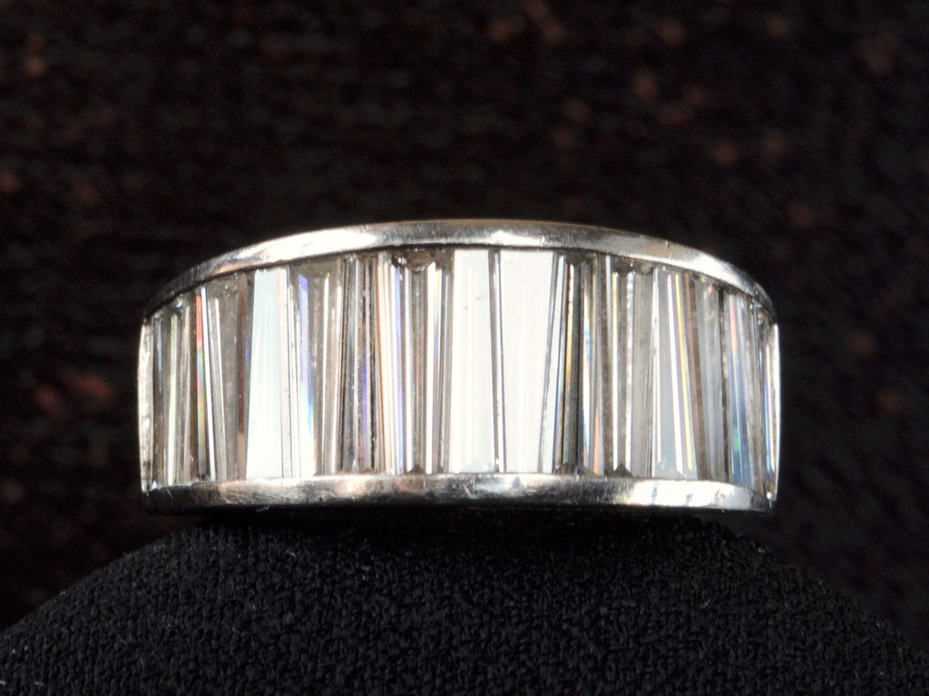 1980s Tapered Baguette Band, Platinum