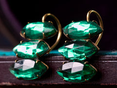 1920s Green Crystal Earrings