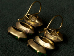 1920s Green Crystal Earrings