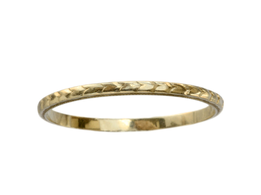 1920s Decorated Gold Band