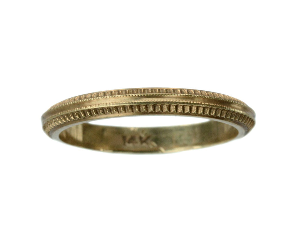 1940s Detailed Gold Band