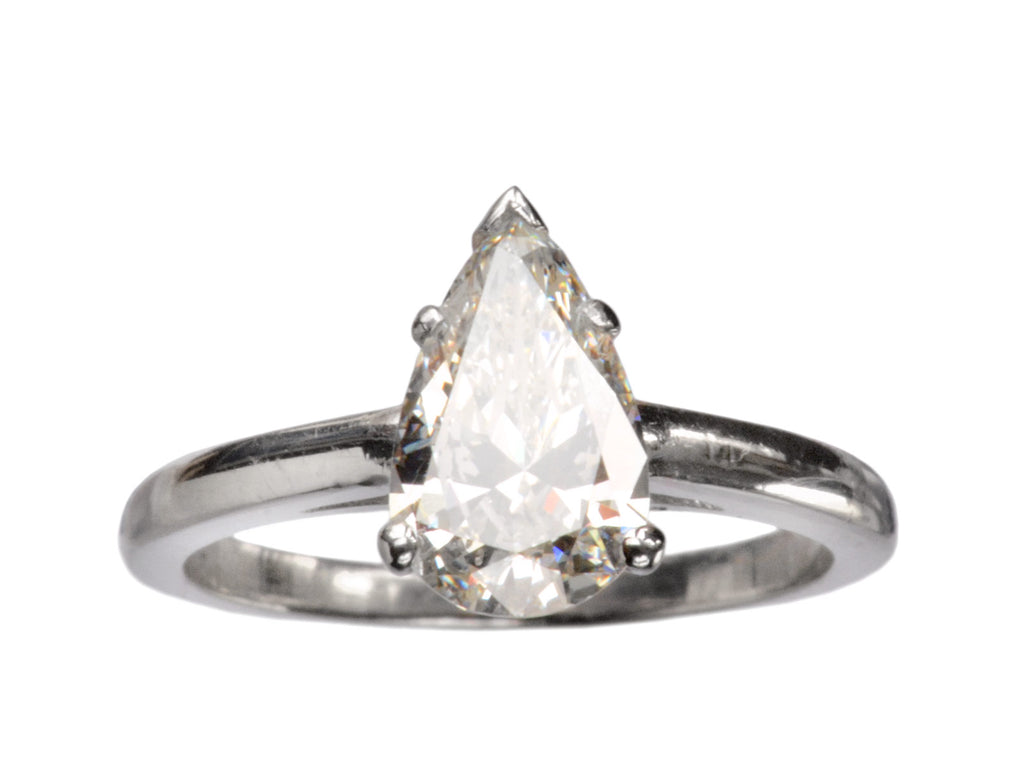 1950s Tiffany & Co. Pear Diamond Ring