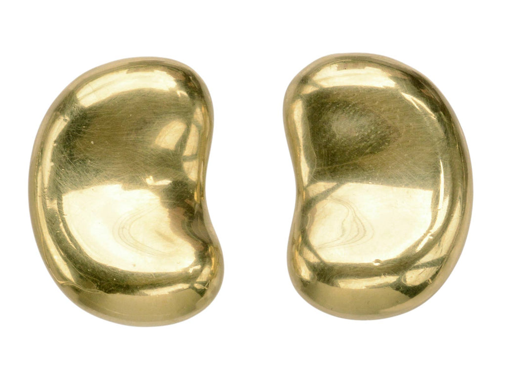 1990s Tiffany Bean Ear Clips (on white background)