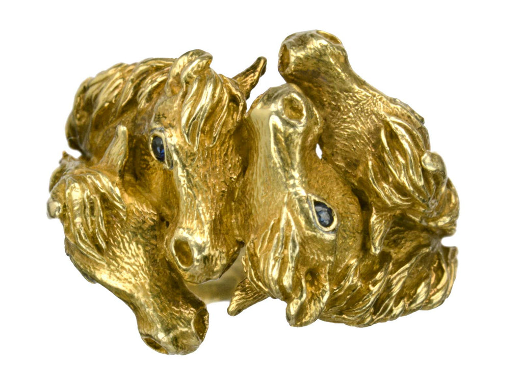 1960s Tiffany Horse Head Ring (on white background)