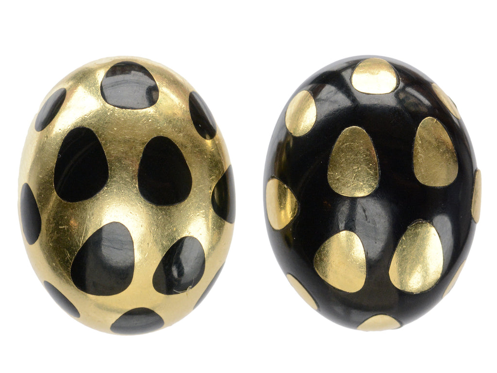 1980s Tiffany Positive Negative Earrings (on white background)