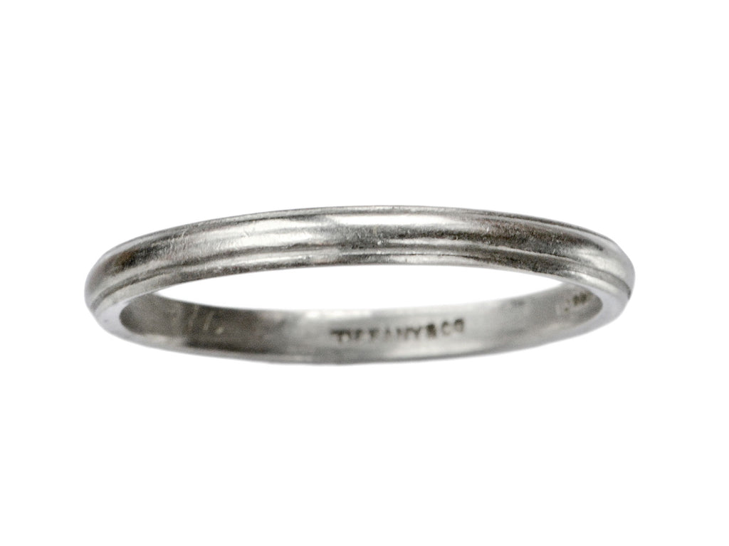 1940s Tiffany & Co Platinum Band (on white background)