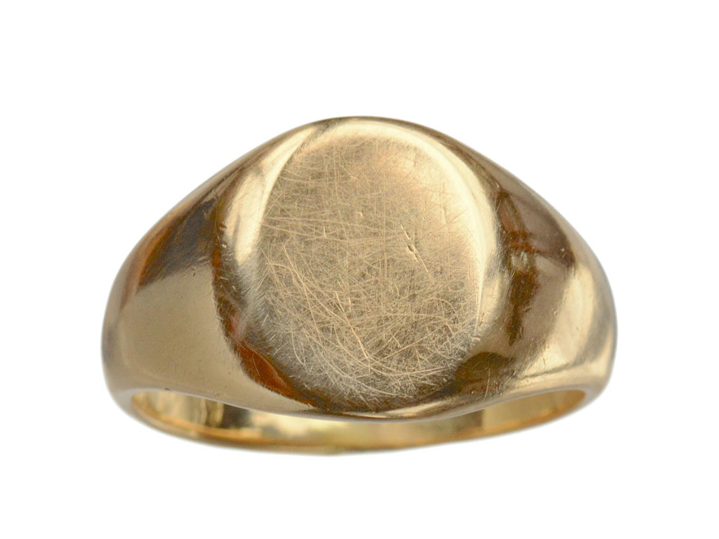 Early 1900s Tiffany Signet Ring (on white background)