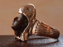 thumbnail of 1880s Egyptian Pharaoh Ring (side view)