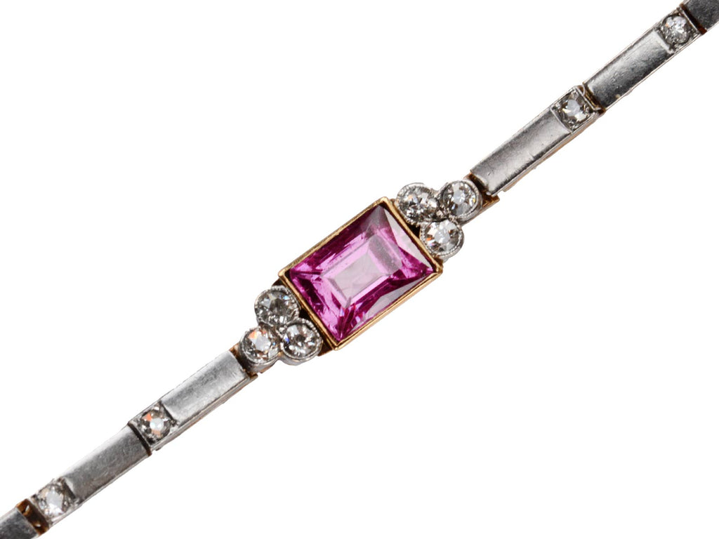 1910s Edwardian Tourmaline Bracelet (on white background)