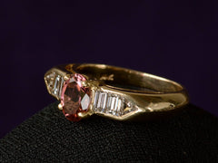 1980s Tourmaline & Diamond Ring