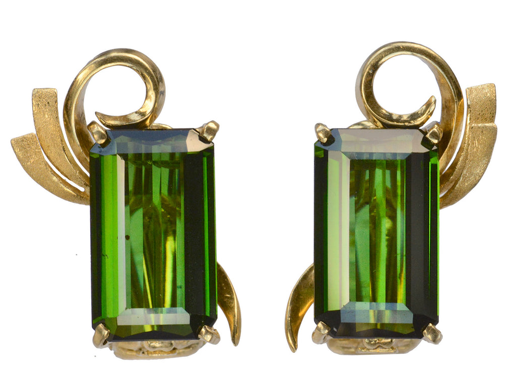 1960s Tourmaline Earrings (on white background)