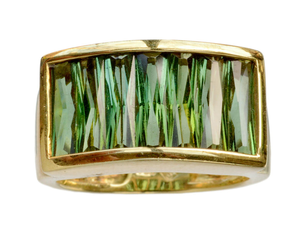 1960s Tourmaline Baguette Ring (on white background)