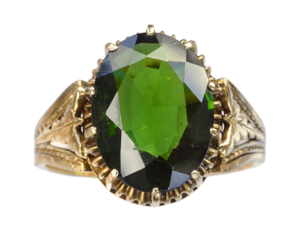1880s Victorian Tourmaline Ring (on white background)