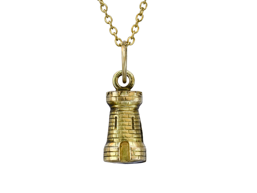 Vintage Castle Tower Pendant (on white background)