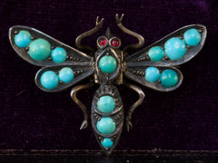1890s Turquoise Bug Brooch