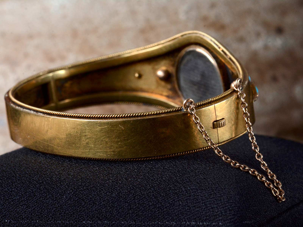 1880s Turquoise & Diamond Bracelet (right backside)