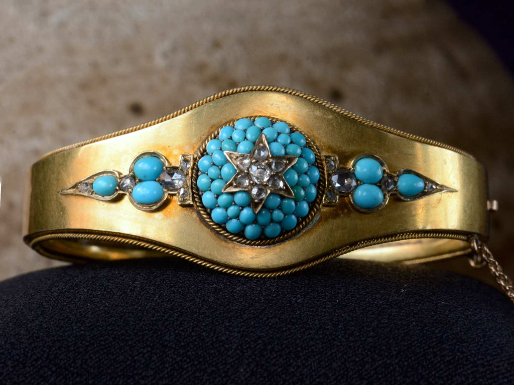 1880s Turquoise & Diamond Bracelet