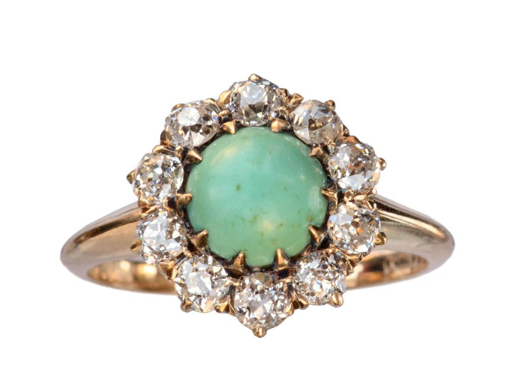 1900s Turquoise & Diamond Ring