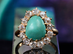 1890s Turquoise & Diamond Ring (detail)