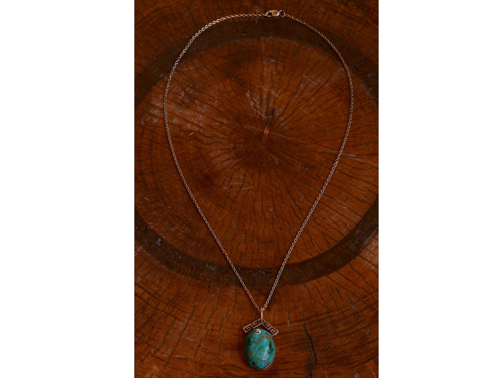 1880s Turquoise Pendant Necklace