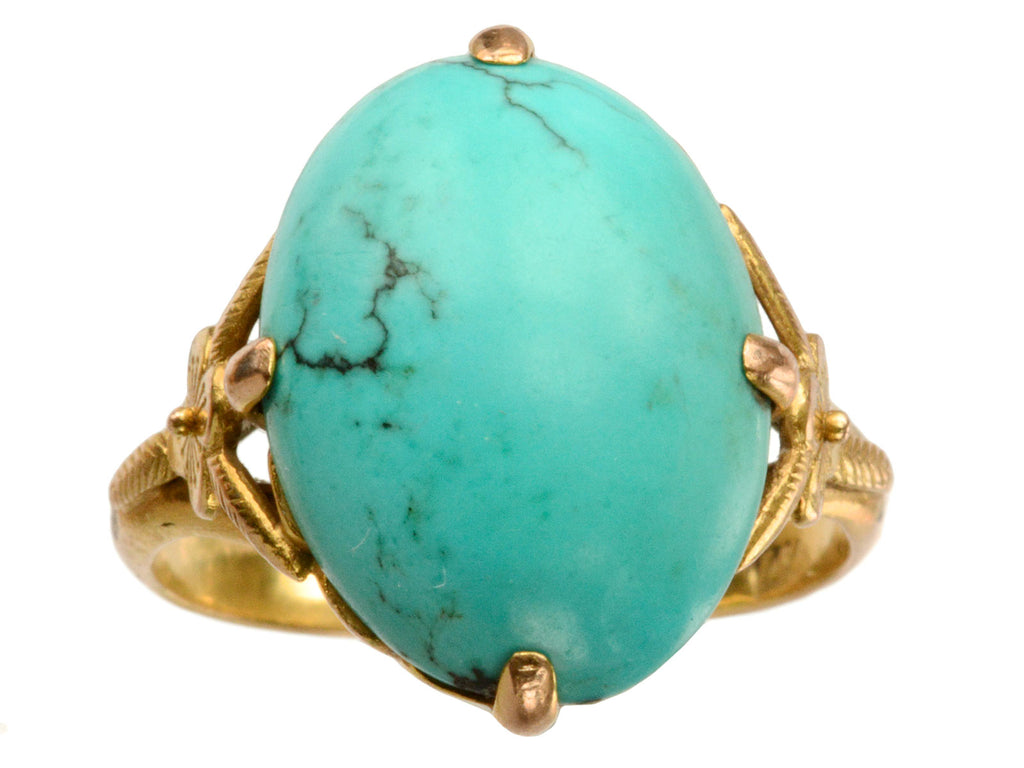 1930s Turquoise Ring (on whie background)