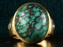 1920s Turquoise & Diamond Ring