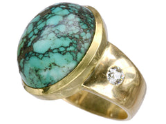 1920s Turquoise & Diamond Ring