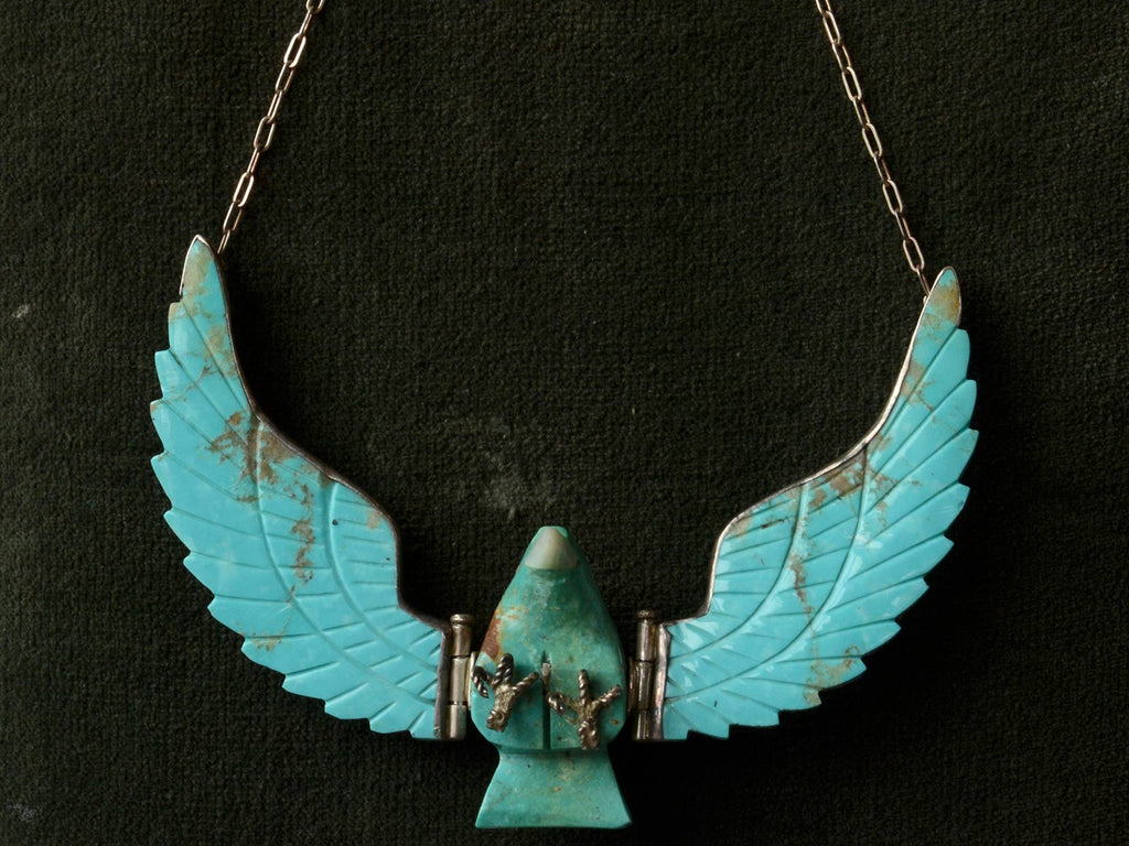 Vintage Turquoise Eagle Necklace – Erie Basin - Main Image