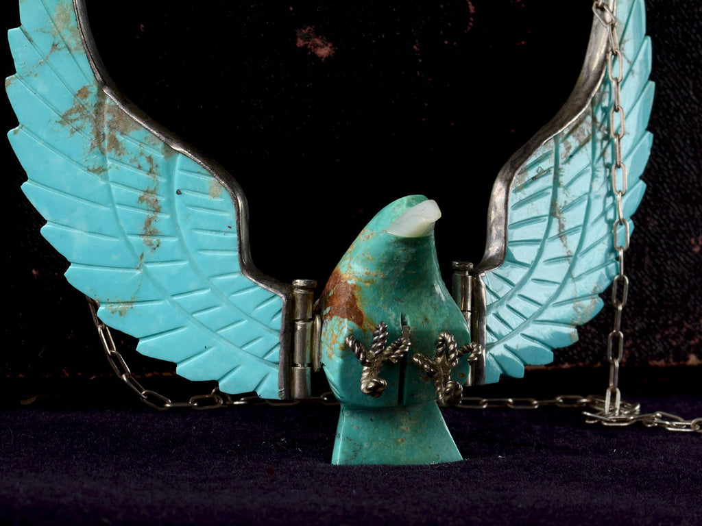 Vintage Turquoise Eagle Necklace