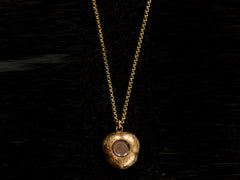 thumbnail of 1830s Turquoise Pave Locket Necklace (backside)