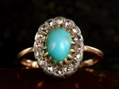 thumbnail of 1890s Turquoise & Diamond Ring (detail)