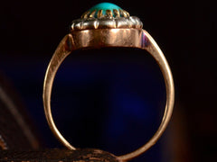 thumbnail of 1890s Turquoise & Diamond Ring (profile view)