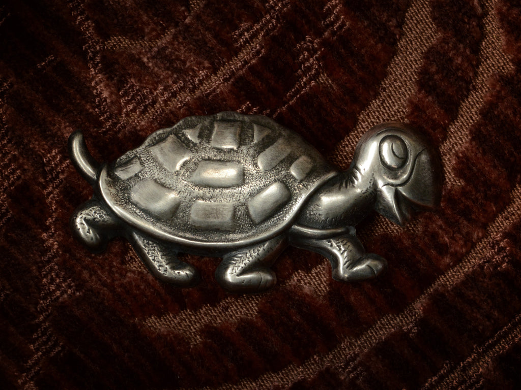 c1950 Silver Turtle Brooch