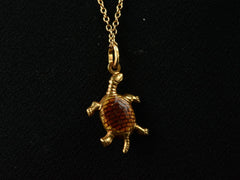 1970s Enamel Turtle Pendant