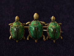 1890s Scarab Turtle Brooch