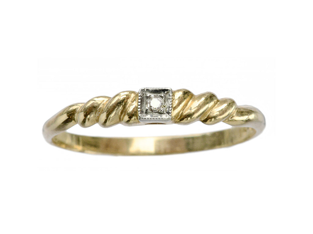 1930s 0.03ct Diamond Ring (on white background)