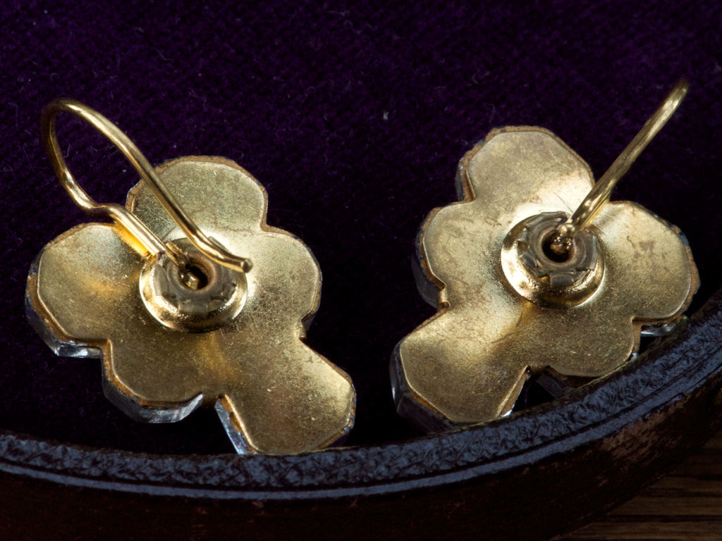 1920s Mirrored Pansy Earrings