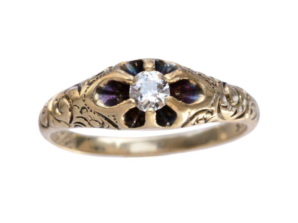 c1880 Victorian 0.15ct Ring (on white background)