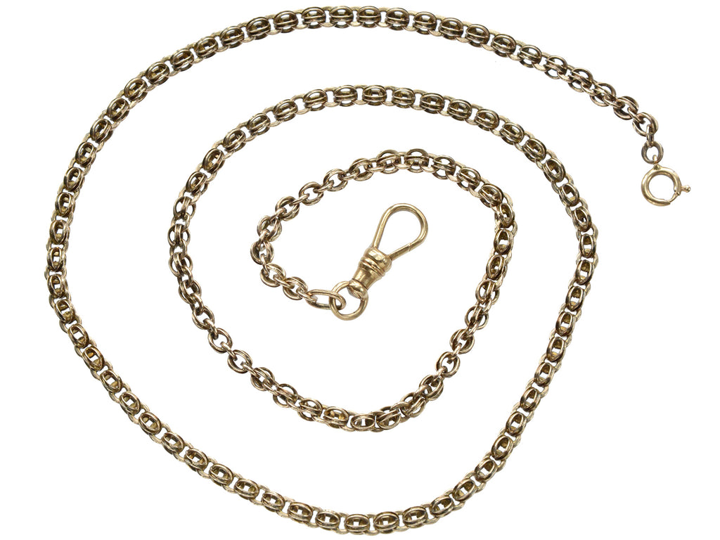 c1880 Victorian Gold Chain (on white background)