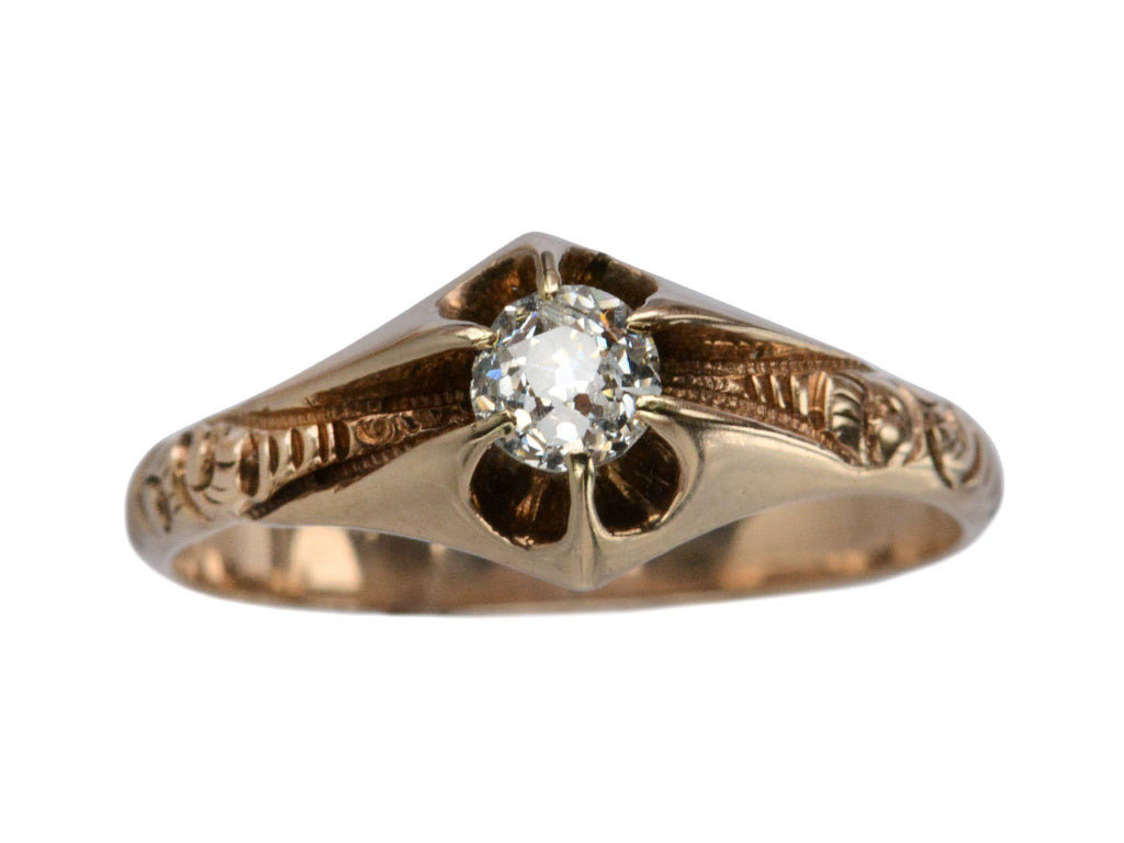 1890s Victorian 0.30ct Diamond Ring (on white background)