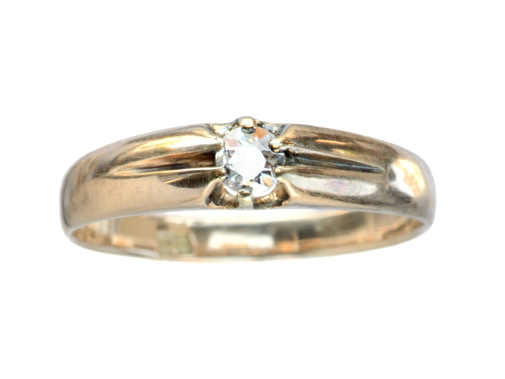 c1880 Victorian 0.15ct Diamond Ring (on white background)