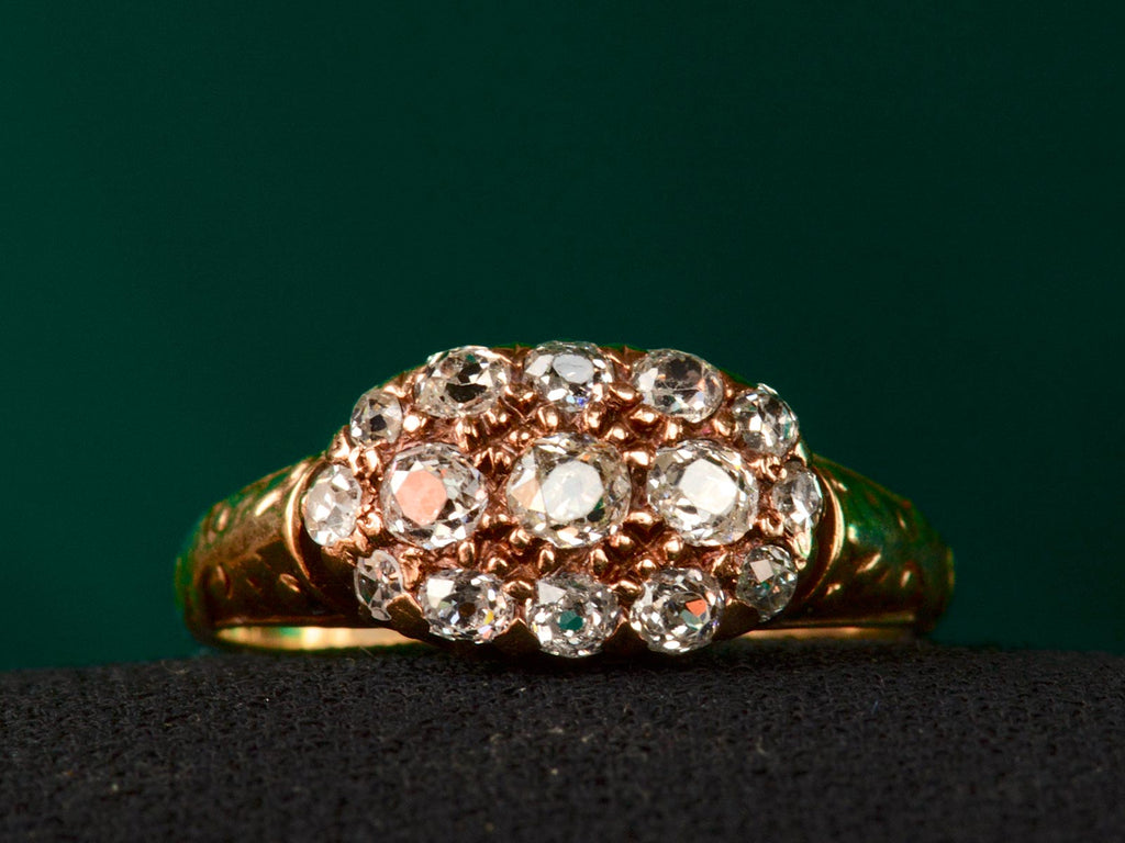 1890s Victorian Oval Cluster Ring