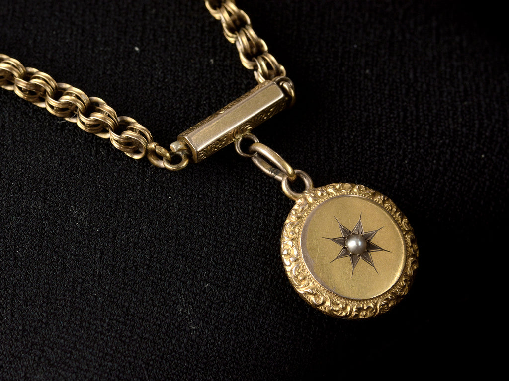 1880s Pearl Token Necklace