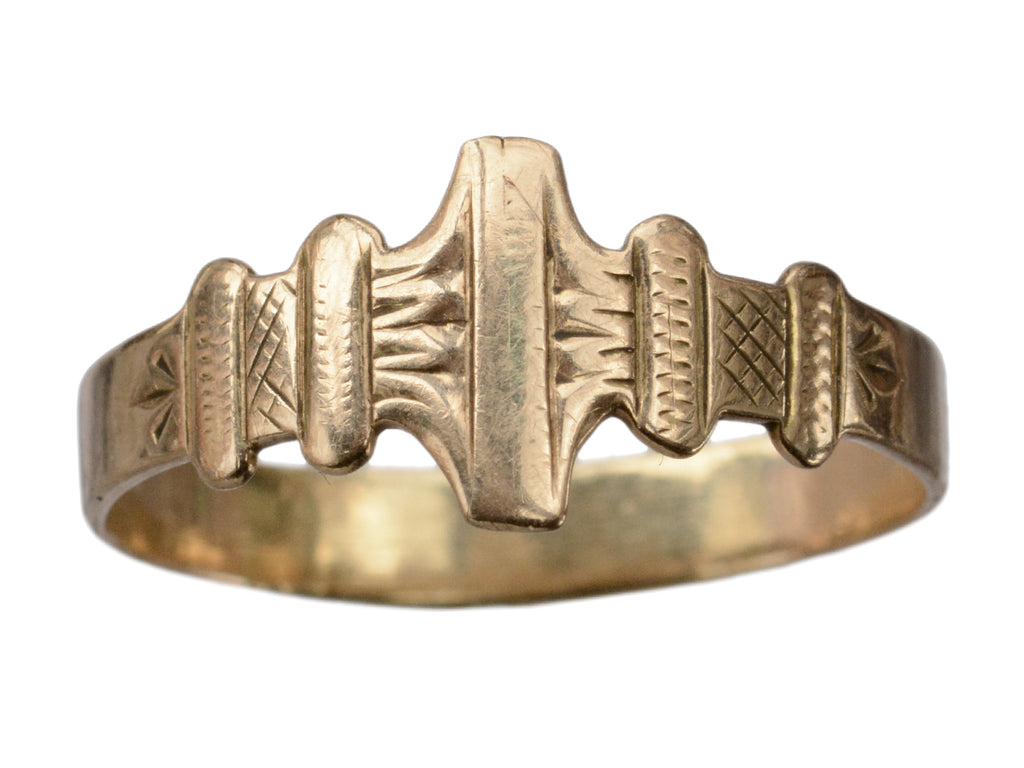 c1880 Victorian Patterned Ring (on white background)