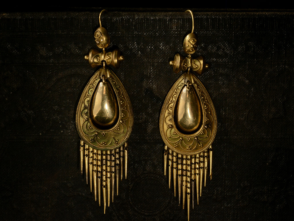 c1870 Victorian Tassel Earrings