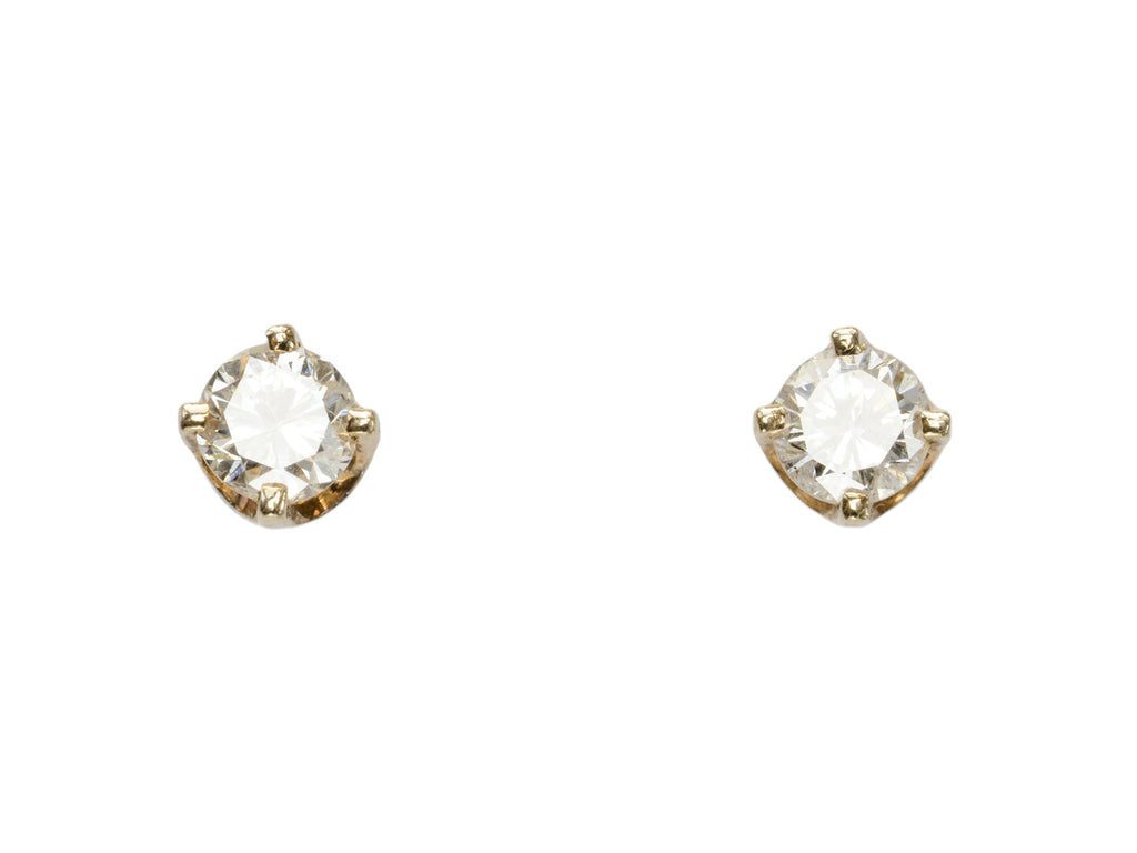 c1960 0.30ctw Diamond Studs (on white background)